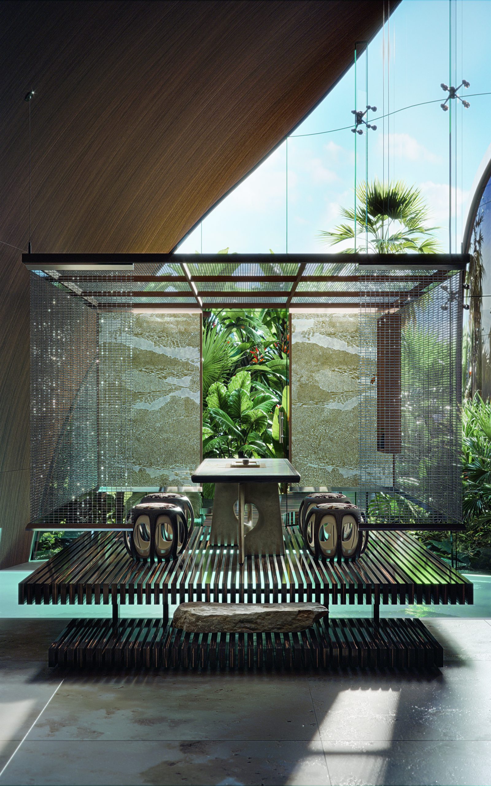 Pavillon de verre · villa Dante Bini