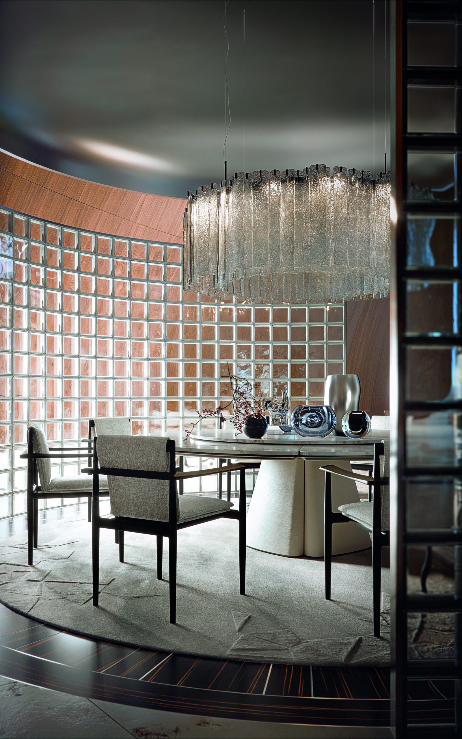 Salle à manger sous verrière · villa Dante Bini