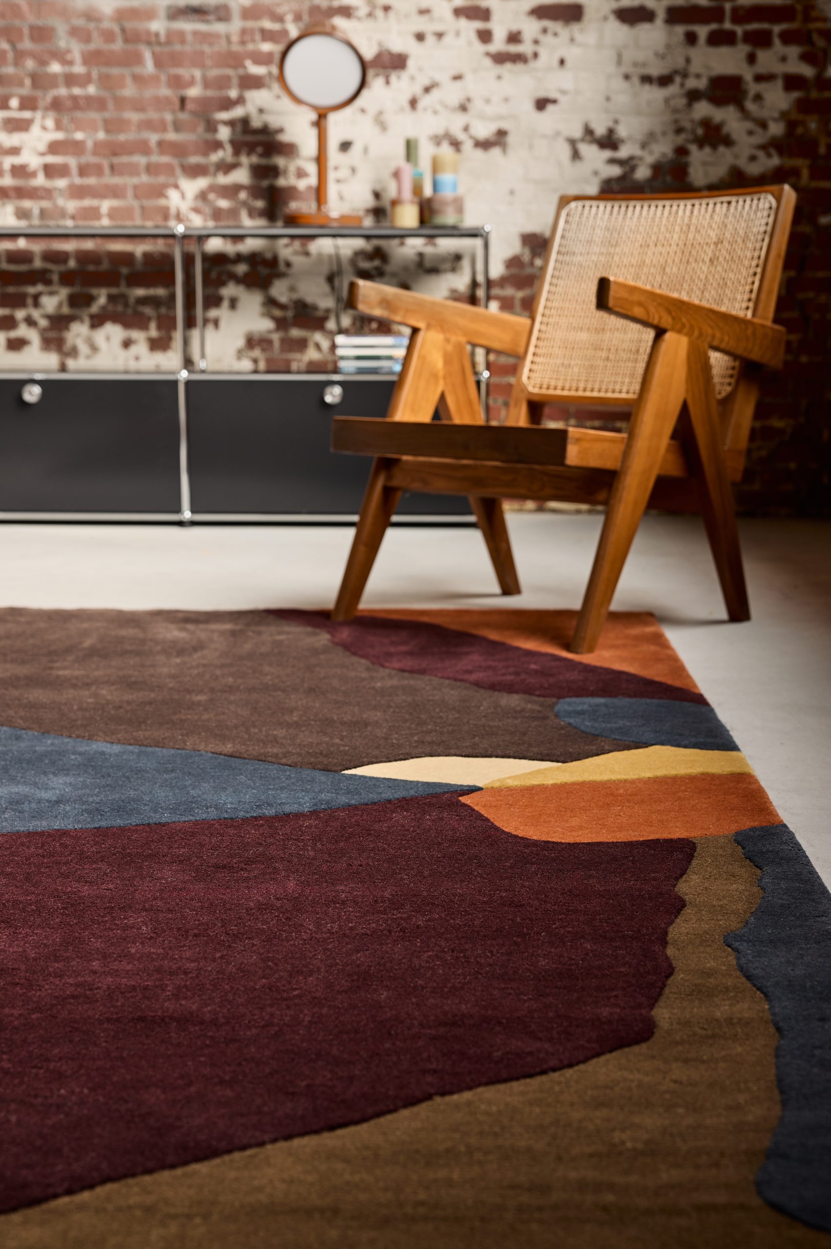 Tapis Mae · coloris bruni, détail