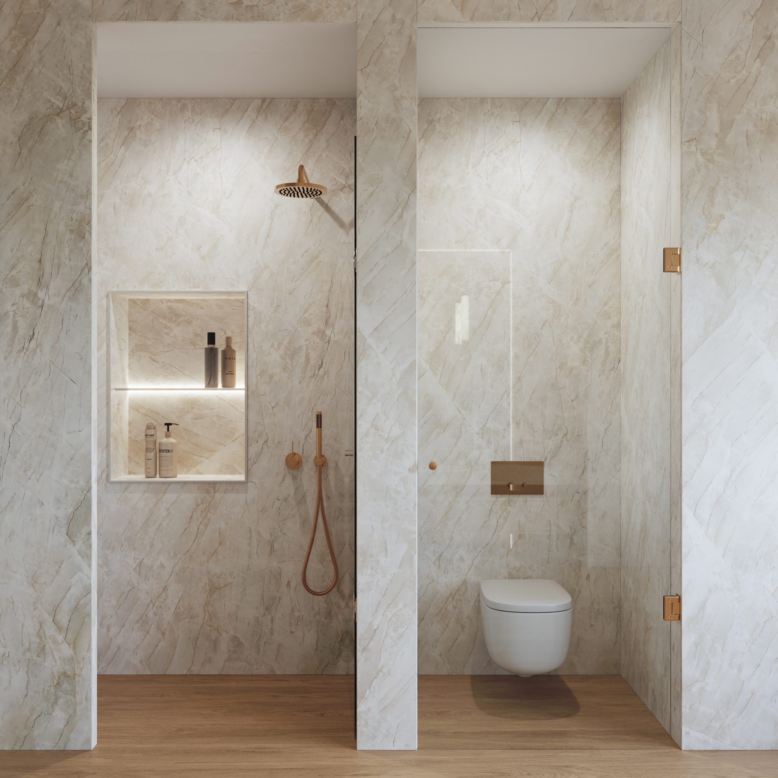 Salle d'eau en Dekton® Artik Nodes
