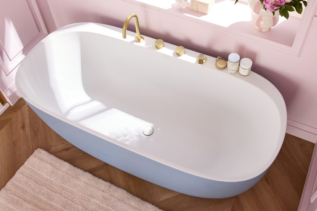 Baignoire Bastille, robinetterie dorée